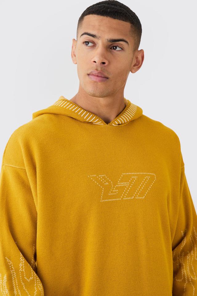 Oversized Boxy Drop Shoulder Branded Hoodie | boohooMAN USA Product Image