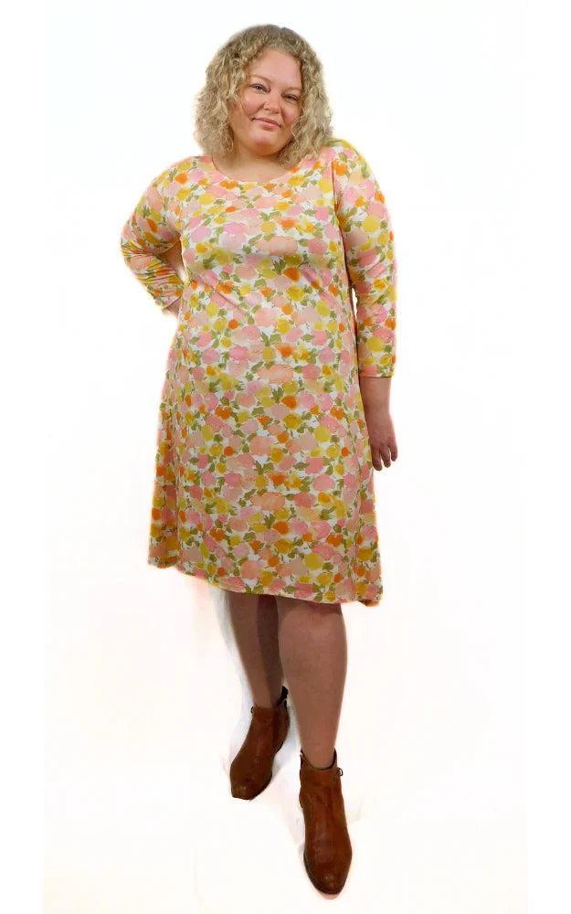 Brenda Laine Viscose Jersey Knit Print Dress Product Image