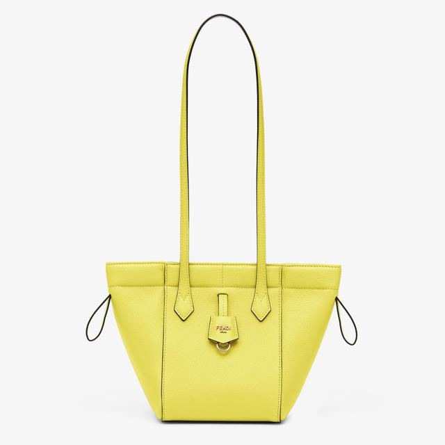 Fendi Origami MiniAcid yellow leather bag that can be transformed Product Image