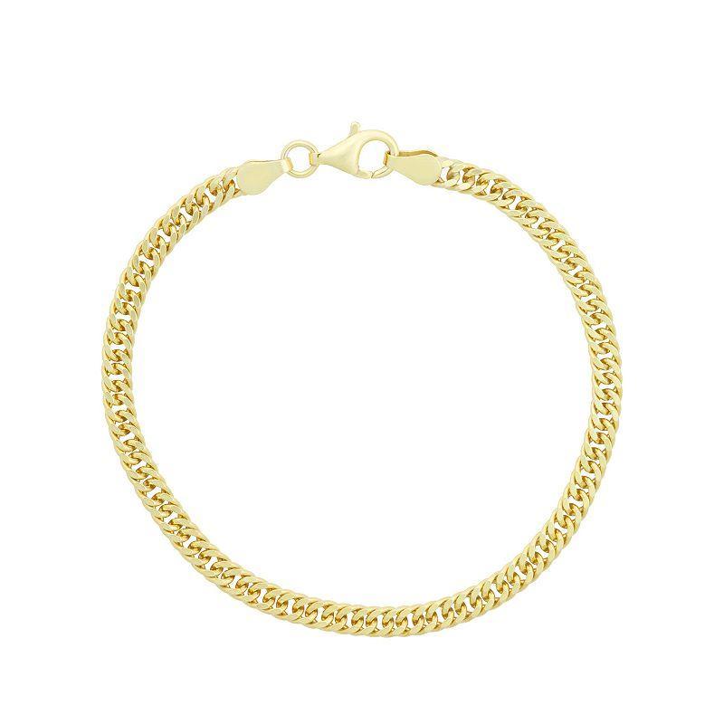 Giorgio di Vicenza Sterling Silver Italian Cuban Curb Chain Bracelet, Womens Gold Tone Product Image