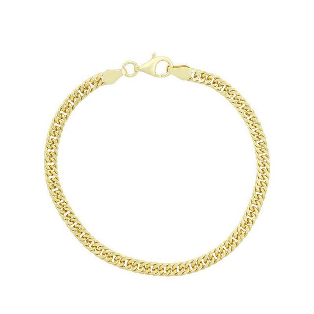 Giorgio di Vicenza Sterling Silver Italian Cuban Curb Chain Bracelet, Womens Yellow Product Image