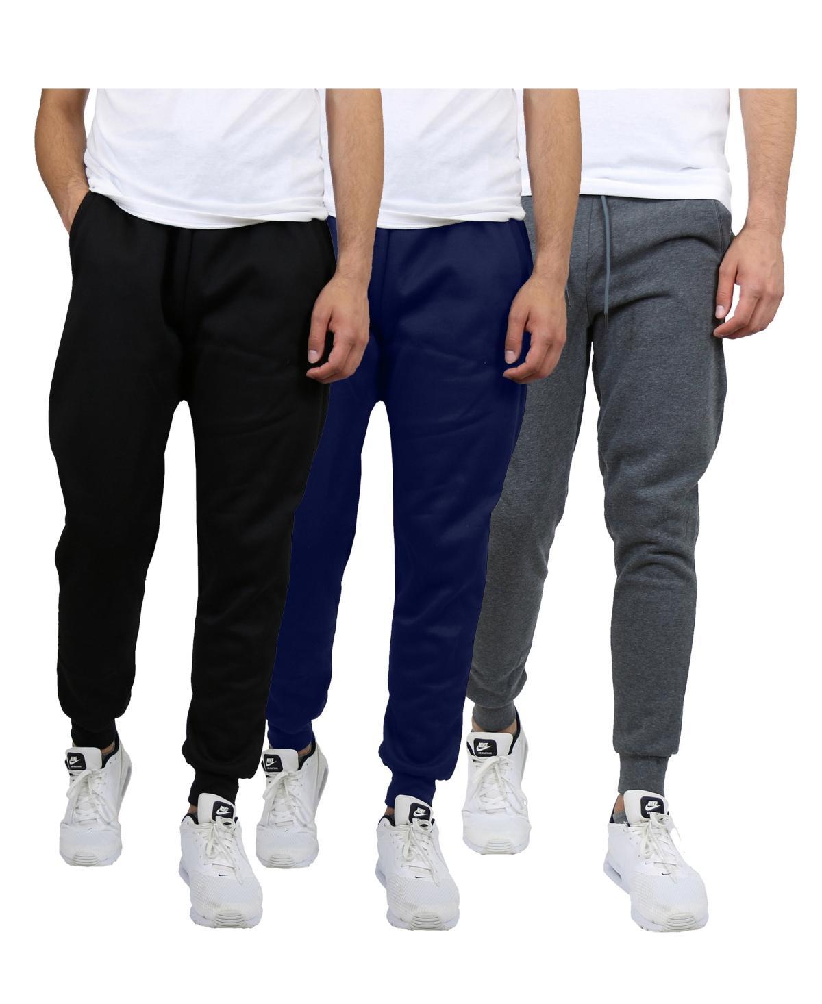 Blue Ice Mens Modern Fit Heavyweight Classic Fleece Jogger Sweatpants- 3 Pack Product Image