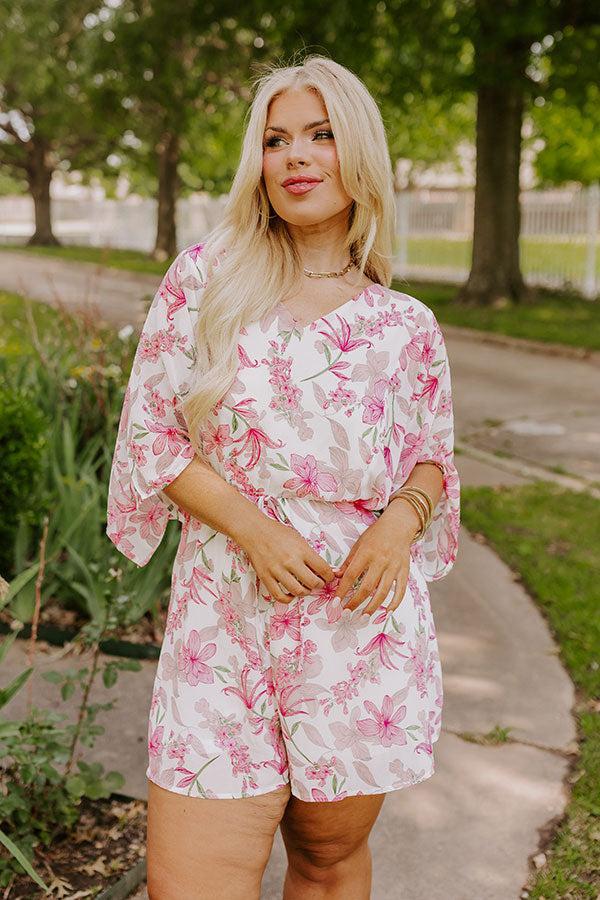 Coastal Calm Floral Romper Curves Product Image