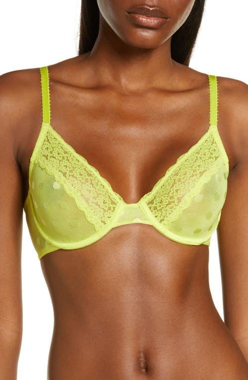 Womens Dare Dot Lace Unlined Underwire Bra with Lace Product Image