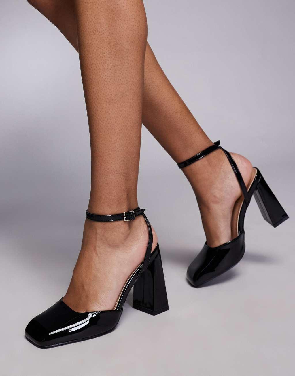 Simmi London Didi Heeled mary janes in black Product Image