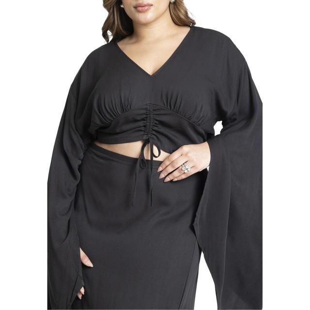 Eloquii Womens Dramatic Sleeve Top Product Image