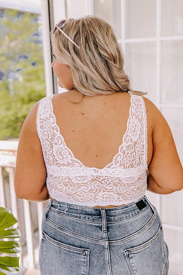 Love In Lace Bralette In White Curves Product Image