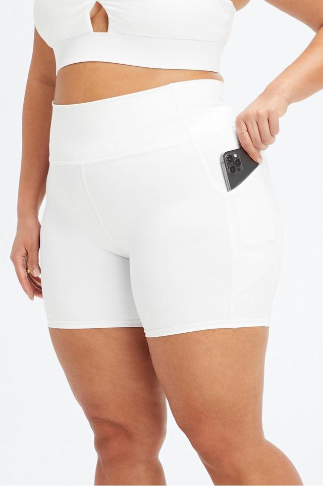 Fabletics Oasis High-Waisted 6 Short Womens white Size XXL Product Image