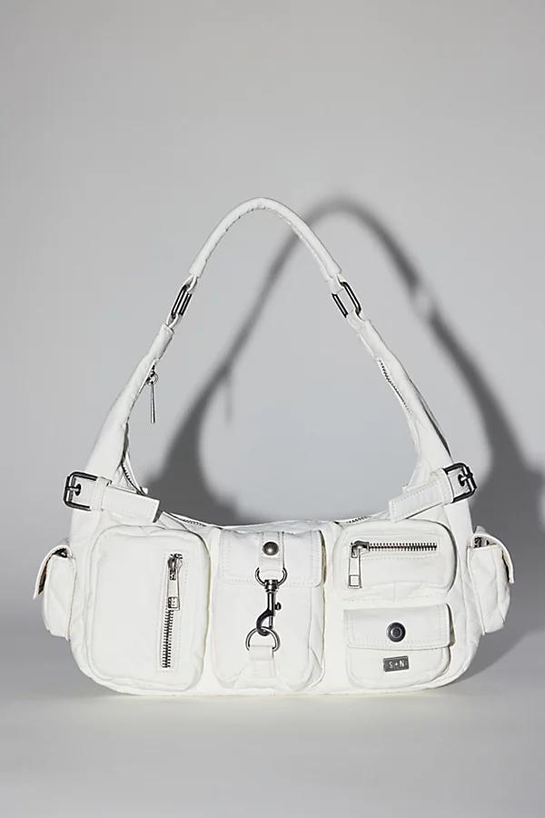 Silence + Noise Emily Washed Faux Leather Shoulder Bag Womens at Urban Outfitters Product Image