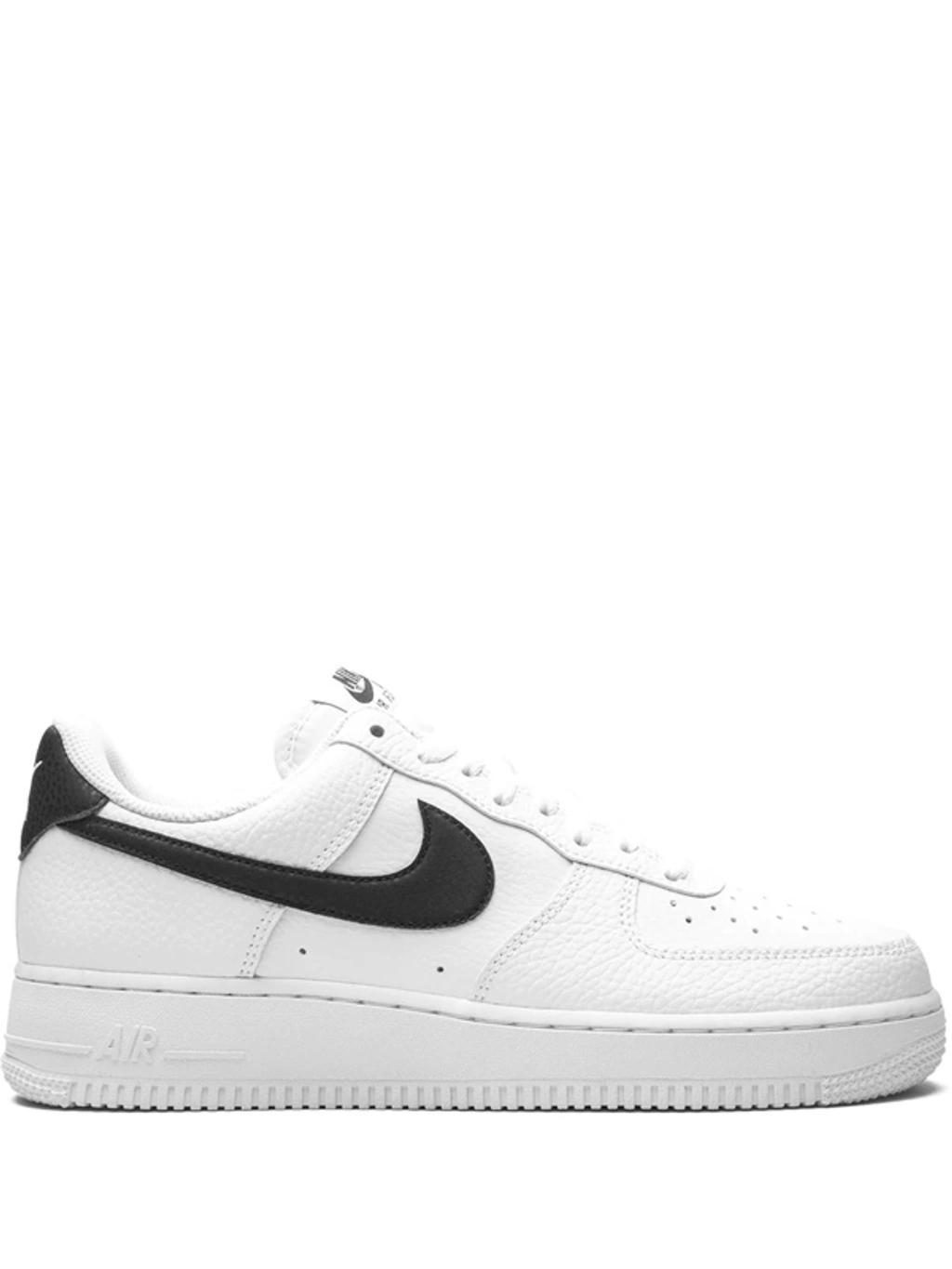 NIKE Air Force 1 White And Black Leather Sneaker Product Image