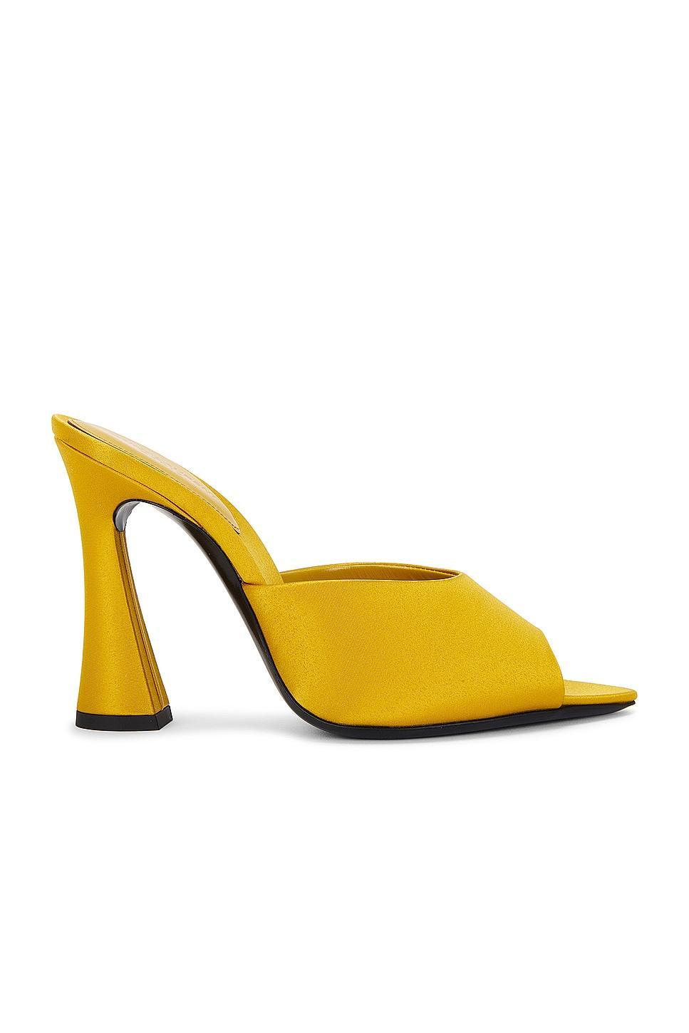 Saint Laurent Suite Mule Sandal in Yellow Product Image