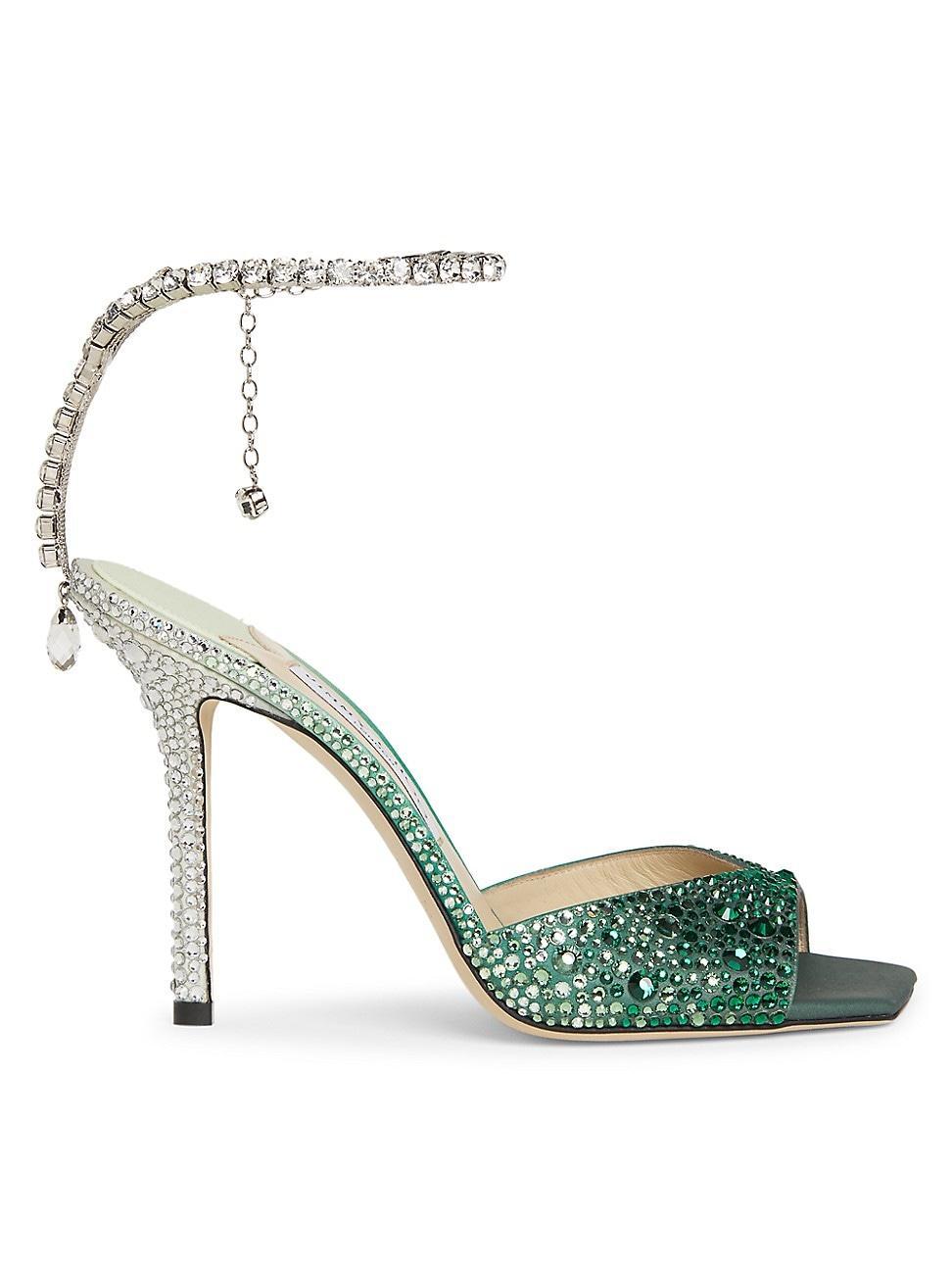 Womens Saeda 100MM Crystal-Embellished Sandals Product Image