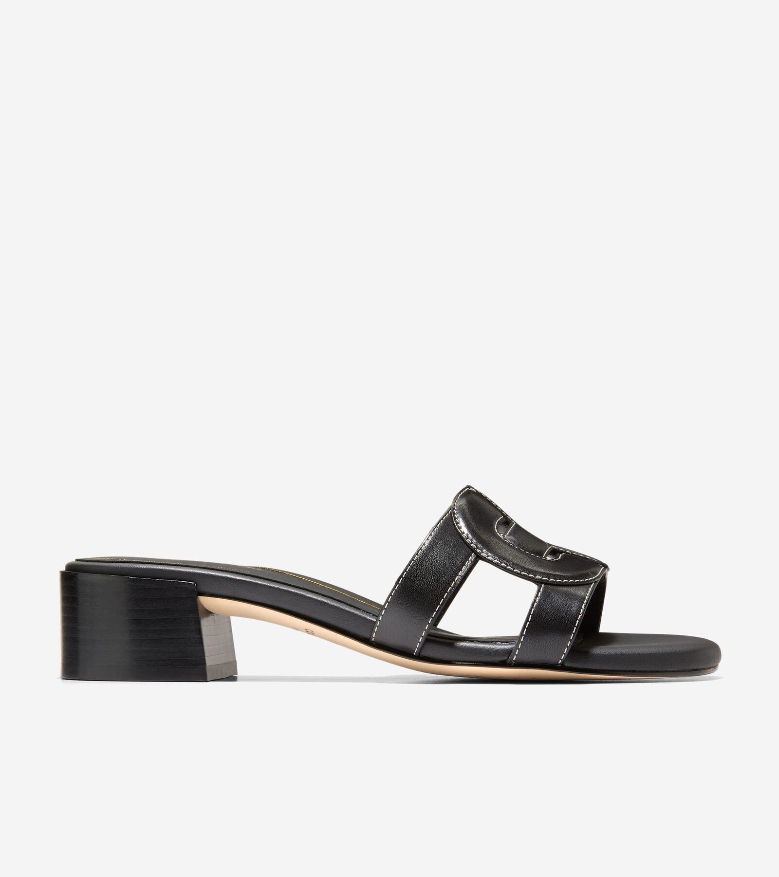 Cole Haan Chrisee Block Heel Sandal Leather) Women's Sandals Product Image