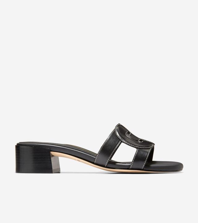 Cole Haan Womens Chrisee Block Heel Sandal - Black Size 8 Product Image