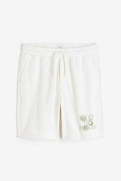 H & M - COOLMAX Relaxed Fit Sweatshorts - Beige Product Image