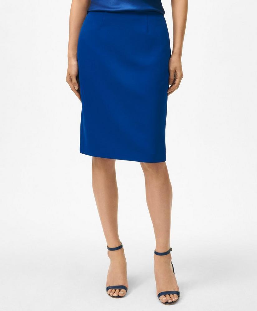 Pencil Skirt in Fine Twill Stretch Crepe Product Image