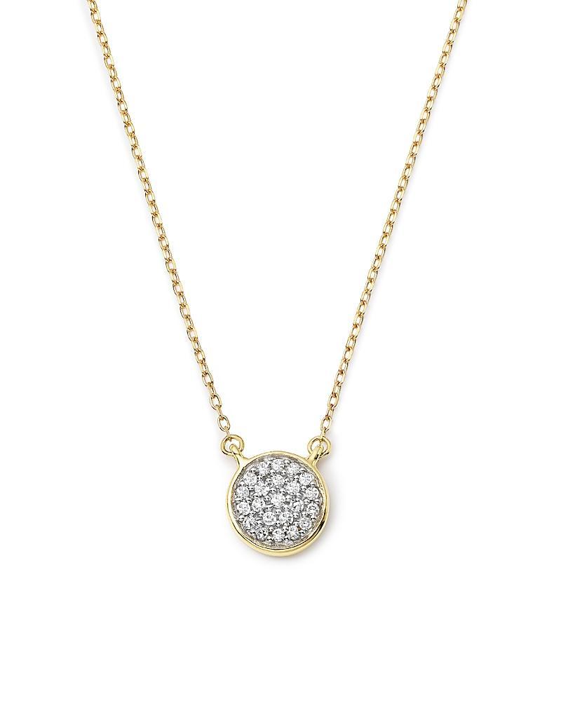 Adina Reyter 14K Gold Pave Diamond Disc Necklace, 15 Product Image