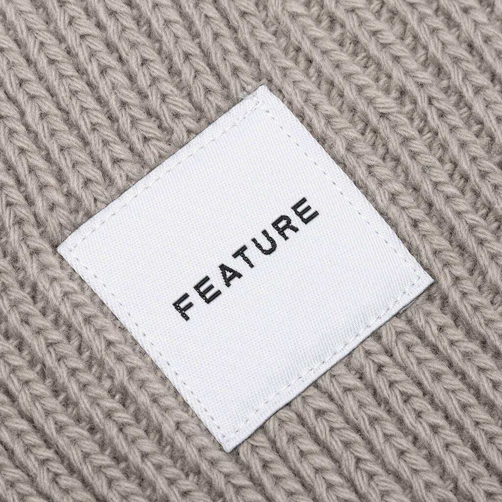 Oversized Beanie - Beige Male Product Image