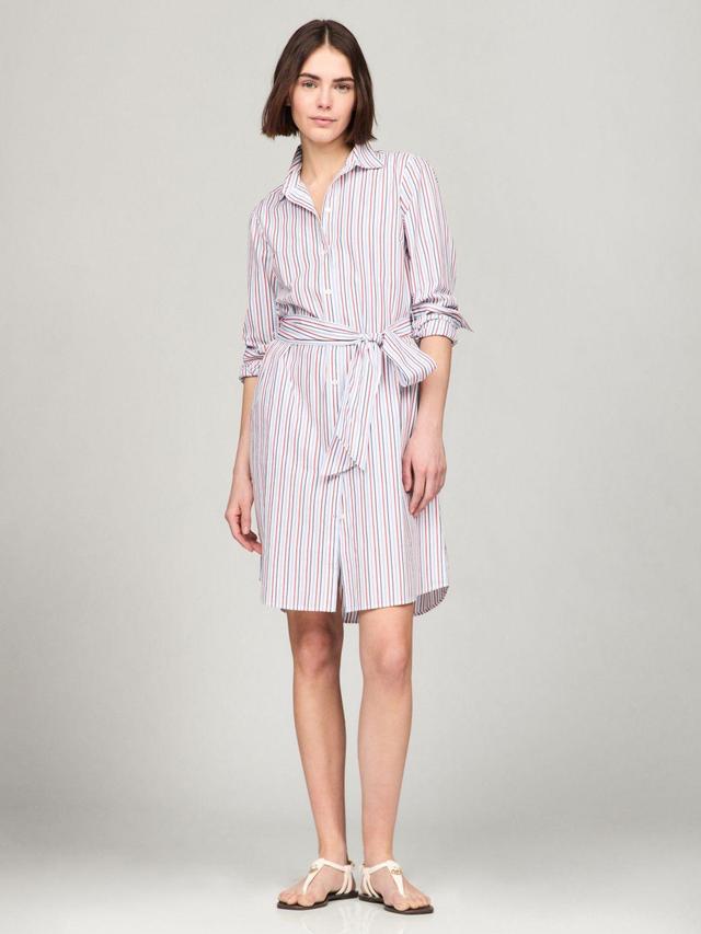 Tommy Hilfiger Women's Belted Stripe Shirtdress Product Image