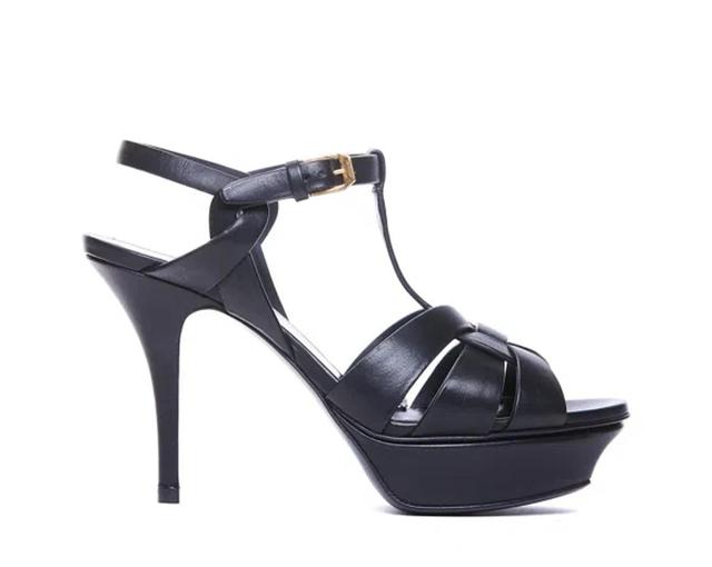 SAINT LAURENT Tribute Sandals In Black Product Image