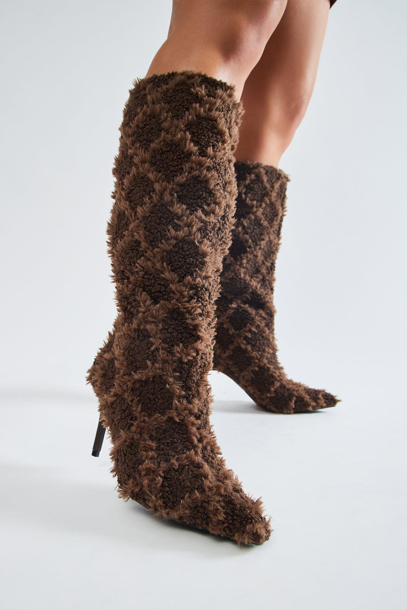 Cheyenne Knee High Boots - Brown Product Image