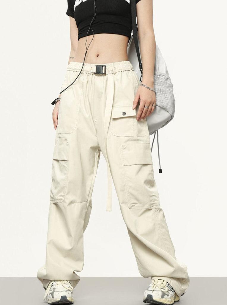 RTK (W) No. 3064 BUCKLE BELT MULTI-POCKET CARGO PANTS Product Image