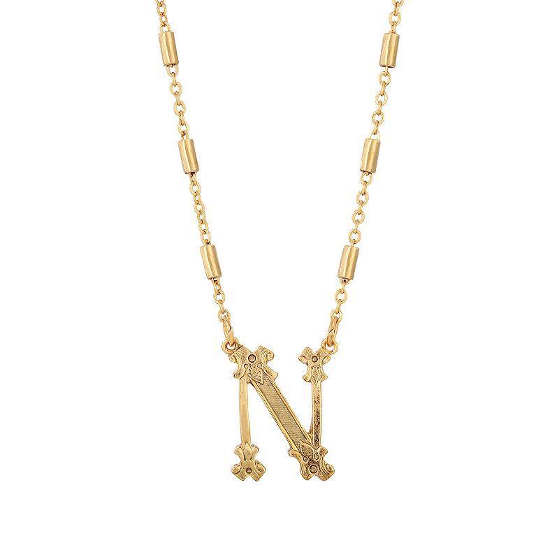 1928 Tone Initial W Pendant Necklace Product Image