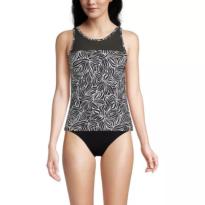 Womens Lands End Chlorine Resistant Smoothing Control Tankini Swim Top Product Image