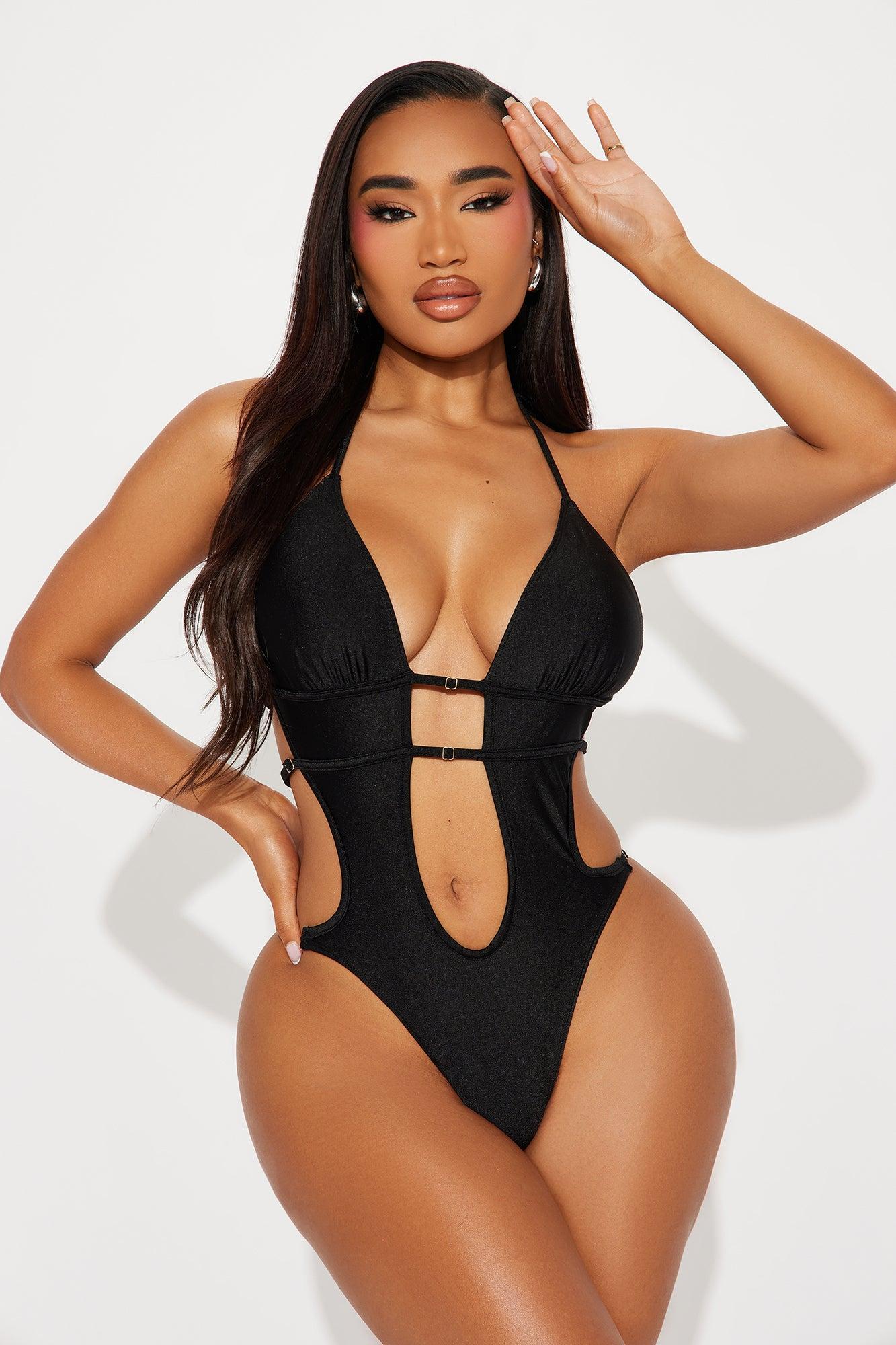 Smoking Summer Strappy 1 Piece Swimsuit - Black Product Image