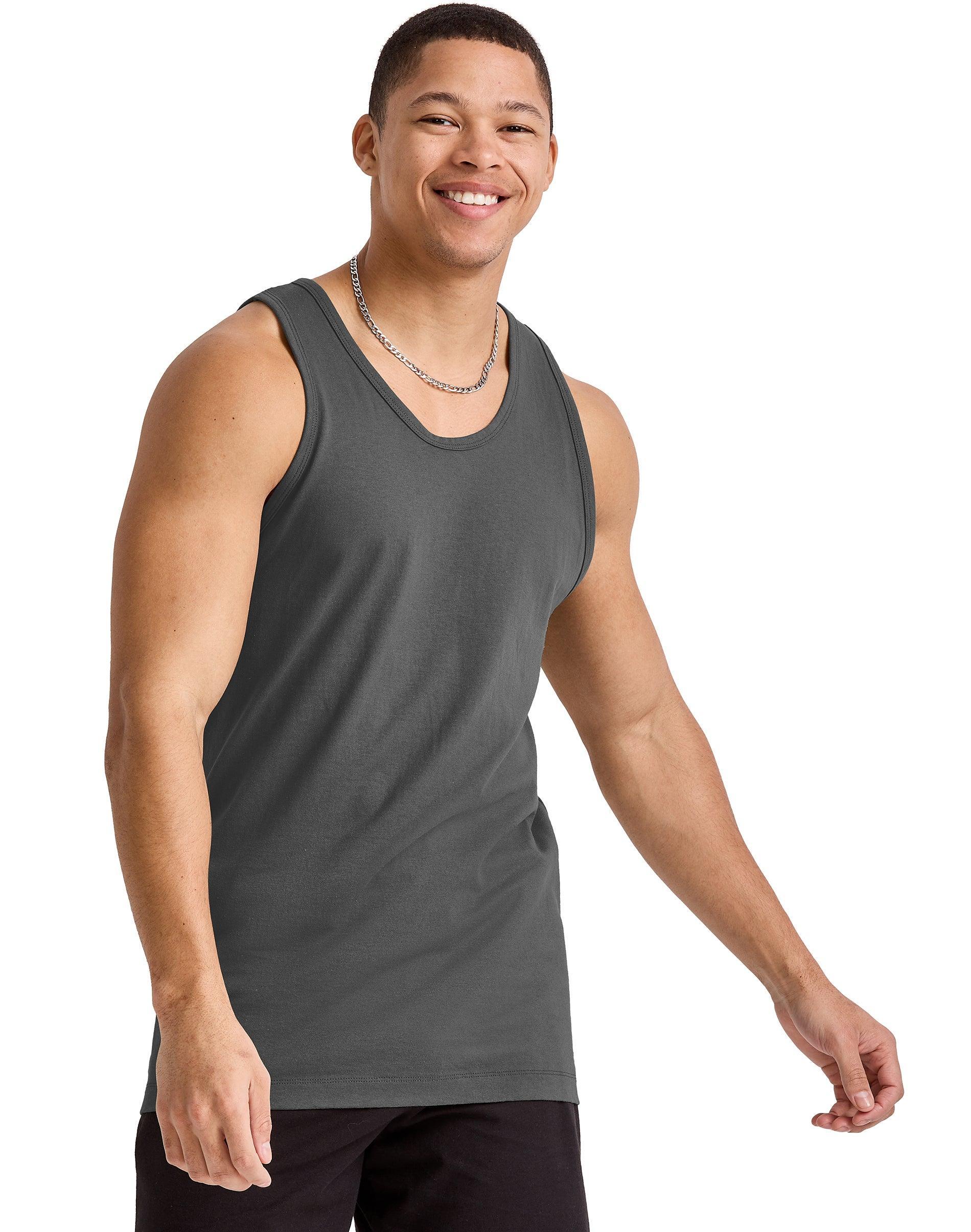 Hanes Mens Round Neck Sleeveless Tank Top, Large Product Image