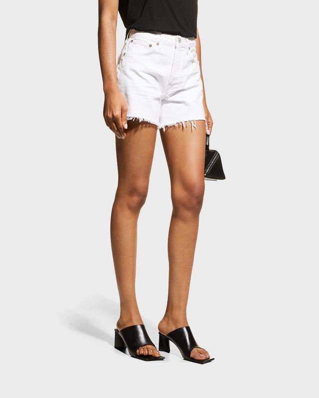 AGOLDE Parker Long Short in White Product Image