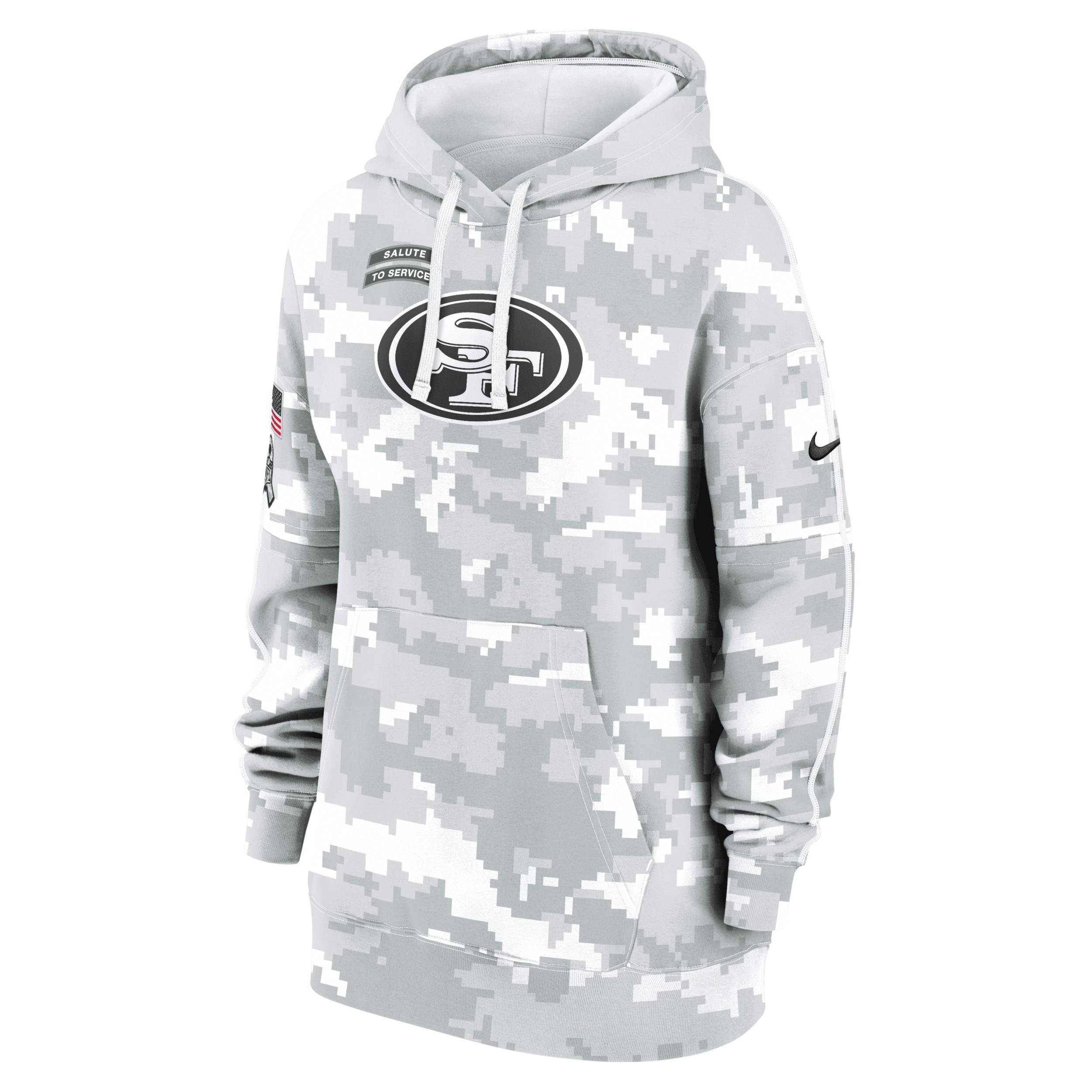 San Francisco 49ers Salute to Service Primary Edge Club Nike Women's NFL Pullover Hoodie Product Image