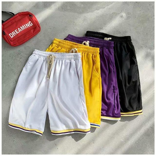 Drawstring Waist Contrast Trim Sweatshorts Product Image