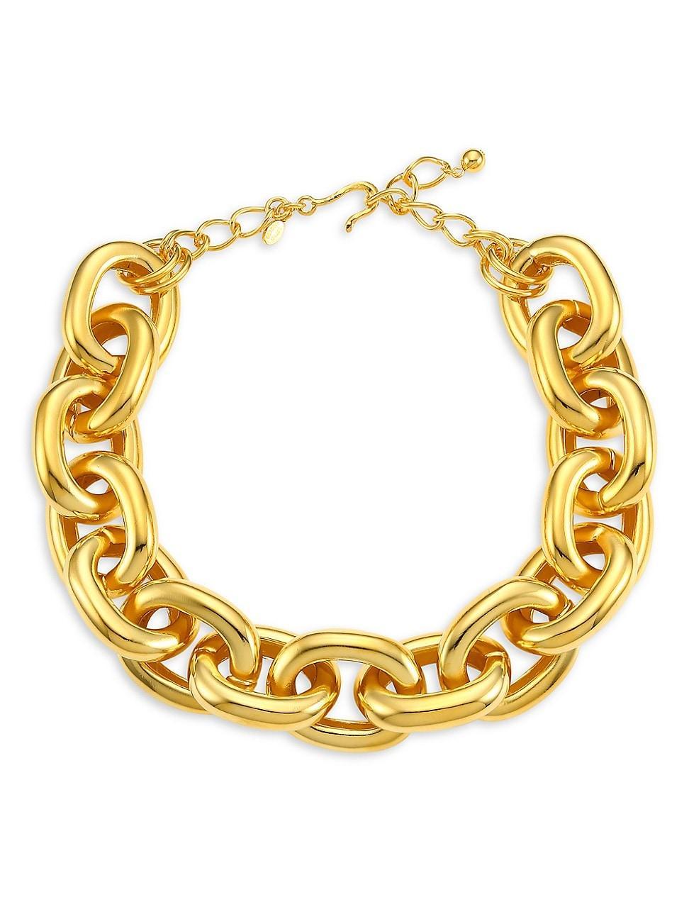 Womens Polished Link Necklace Product Image