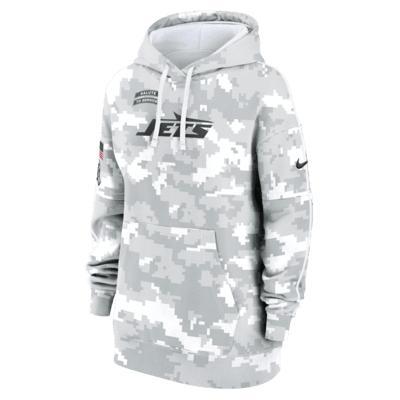 New York Jets Salute to Service Primary Edge Club Women's Nike NFL Pullover Hoodie Product Image