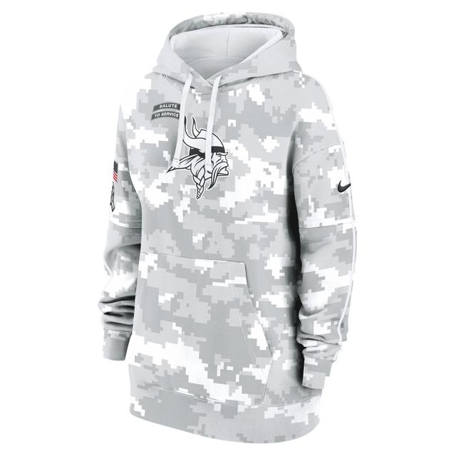 Minnesota Vikings Salute to Service Primary Edge Club Nike Womens NFL Pullover Hoodie Product Image