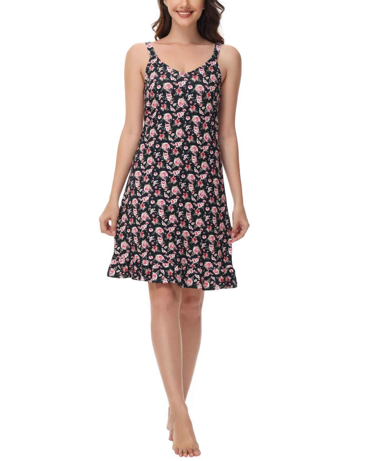 Ink+Ivy Womens Printed Ruffle Nightgown Product Image