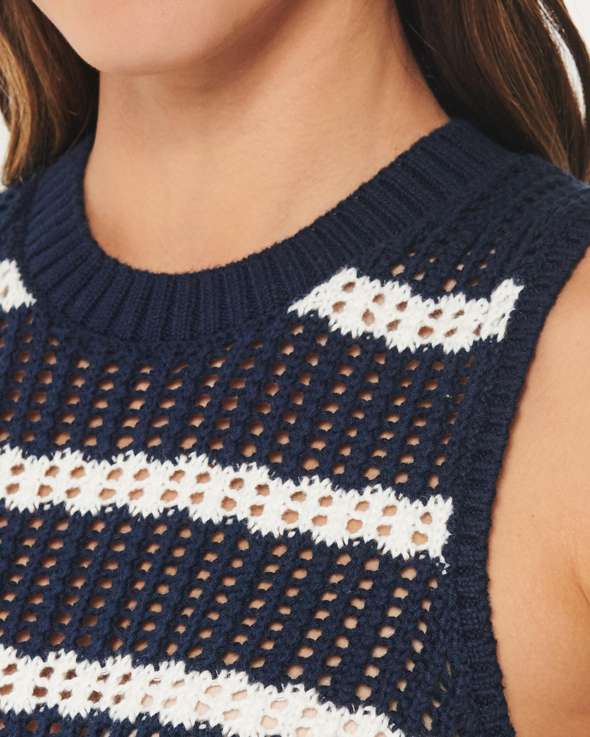 Easy Crochet-Style High-Neck Tank Product Image