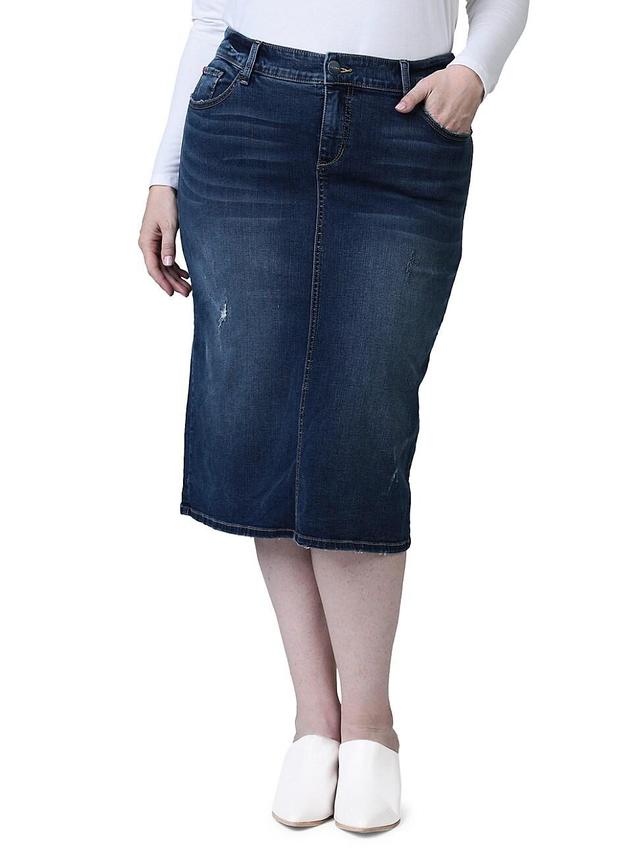 Womens Denim Pencil Skirt - Robyn - Size 24 Product Image