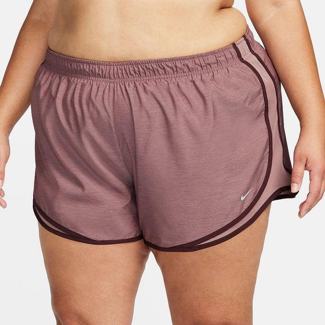 Plus Size Nike Tempo Running Shorts, Womens Grey Mauve Product Image