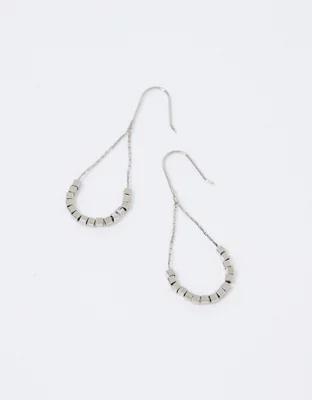 Aerie Square Bead Hoop Earrings Product Image