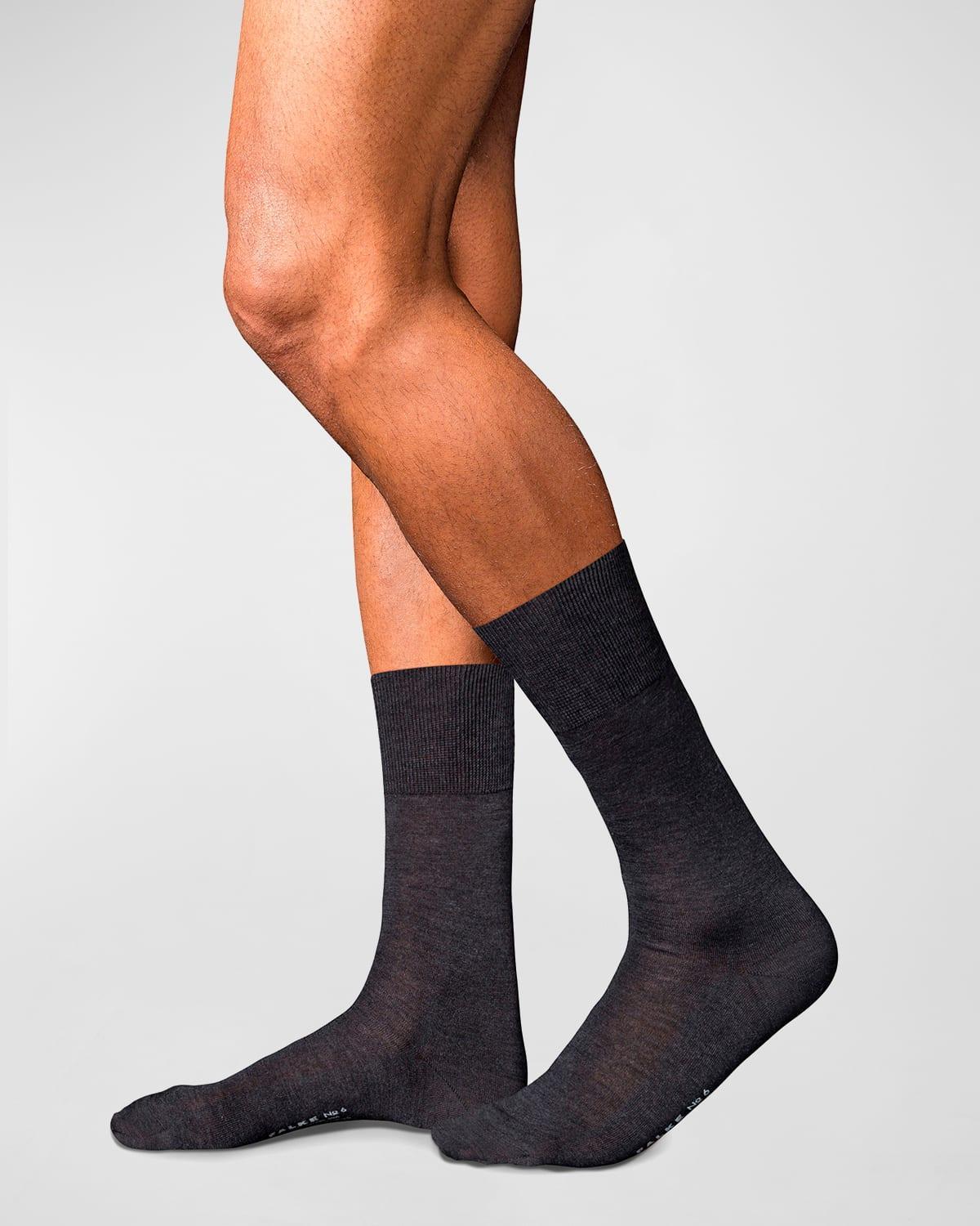 Falke No. 6 Wool Silk Socks (Anthracite) Men's Low Cut Socks Shoes Product Image