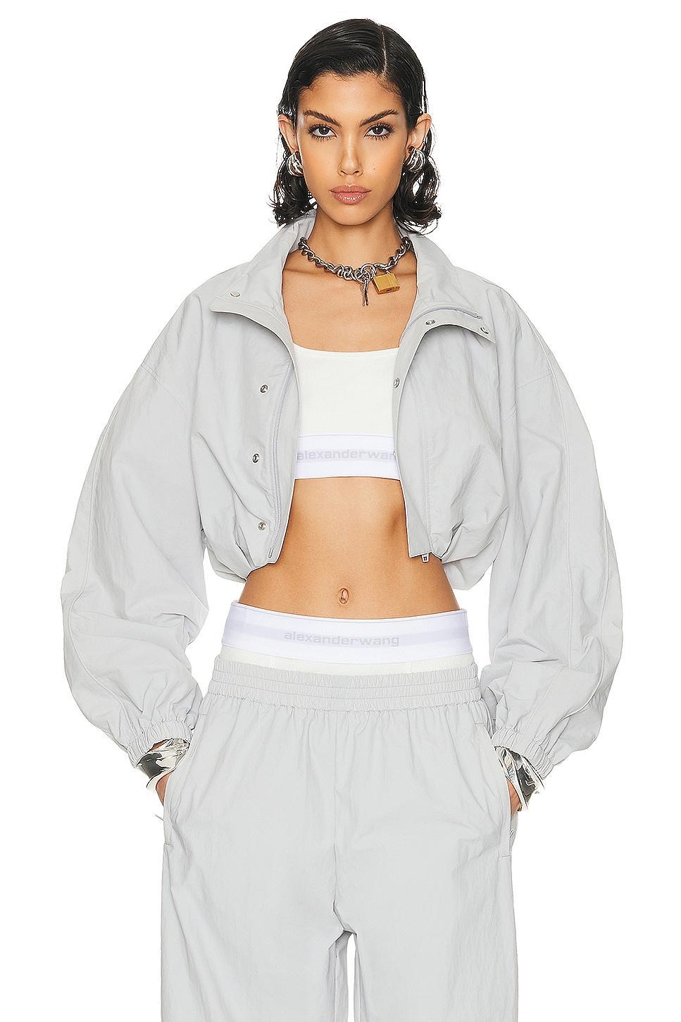 Alexander Wang Bolero Track Jacket Light Grey. (also in ). Product Image