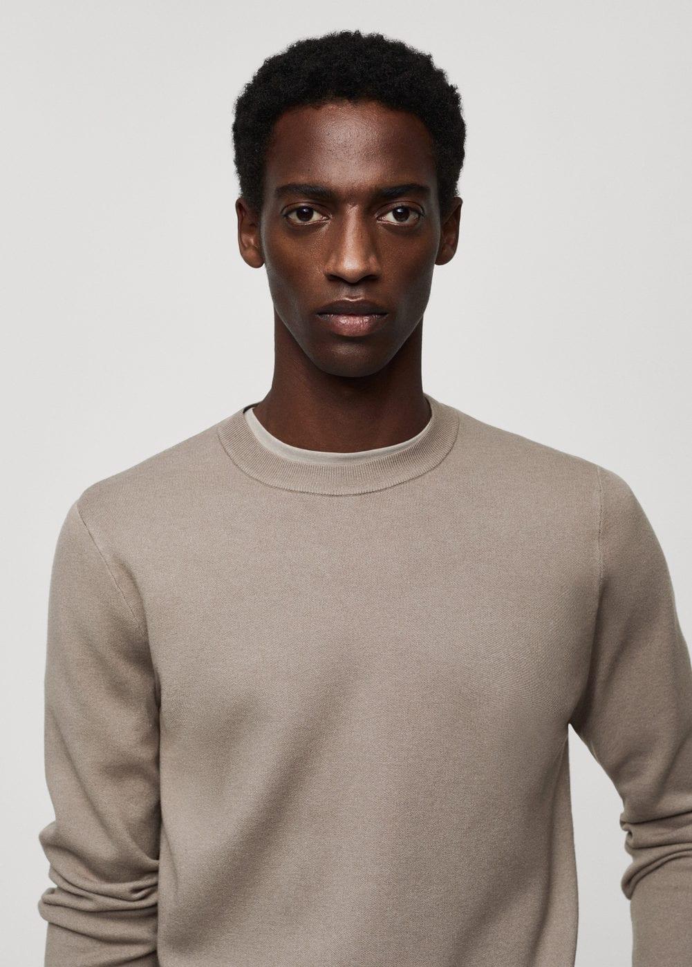 MANGO MAN - Thermoregulating fine-knit sweater mink greyMen Product Image