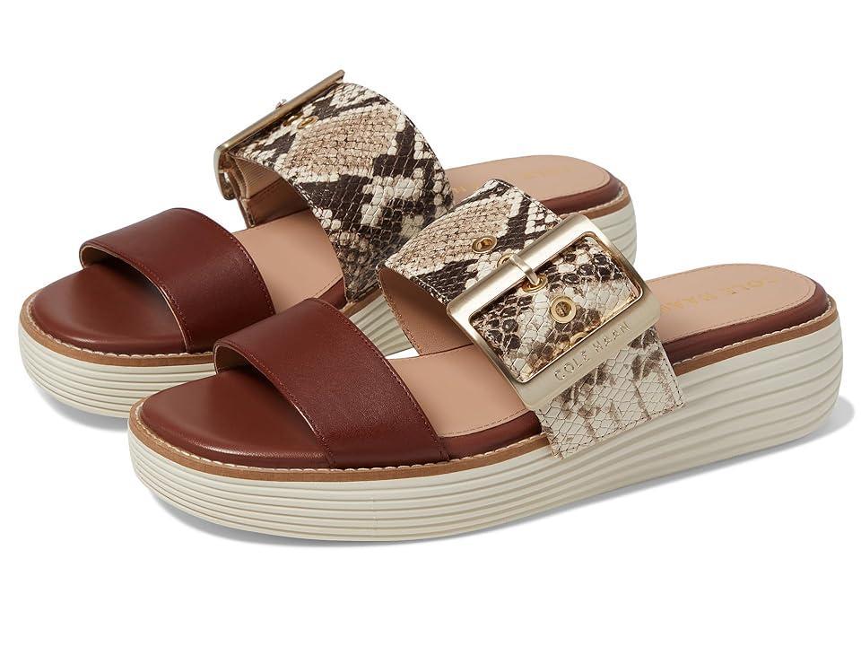 Cole Haan Originalgrand Platform Slides (Sandollar Snake Print/Dark Cuoio/Ivory) Women's Sandals Product Image