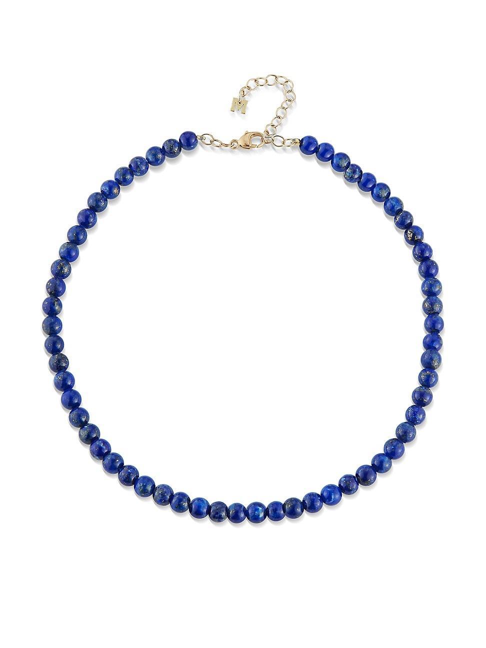 Mens 14K Yellow Gold & Lapis Bracelet Product Image