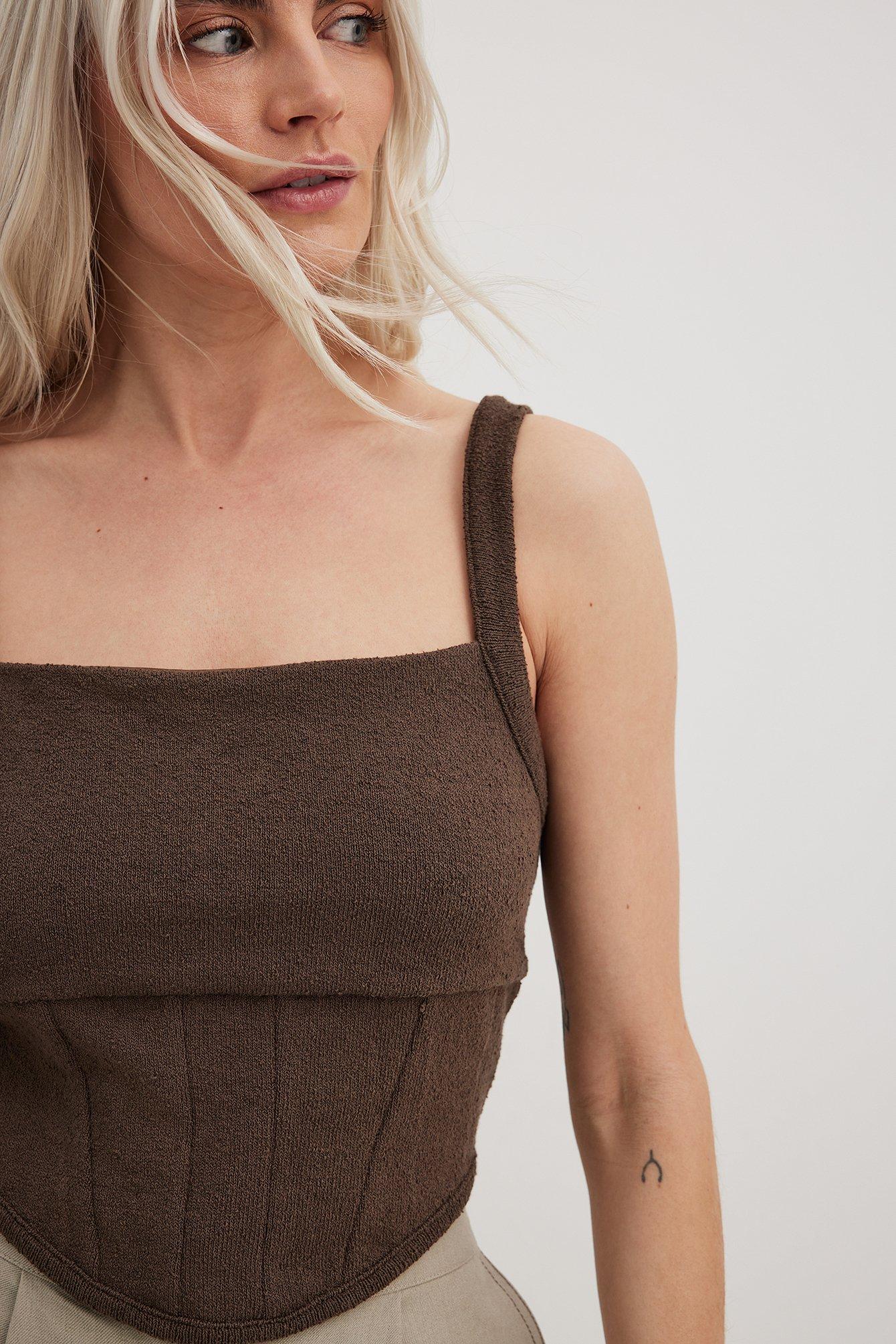 Corset Detailed Structured Top Product Image