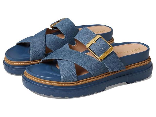 Cole Haan Fraya Slide Sandal (Denim Suede) Women's Shoes Product Image