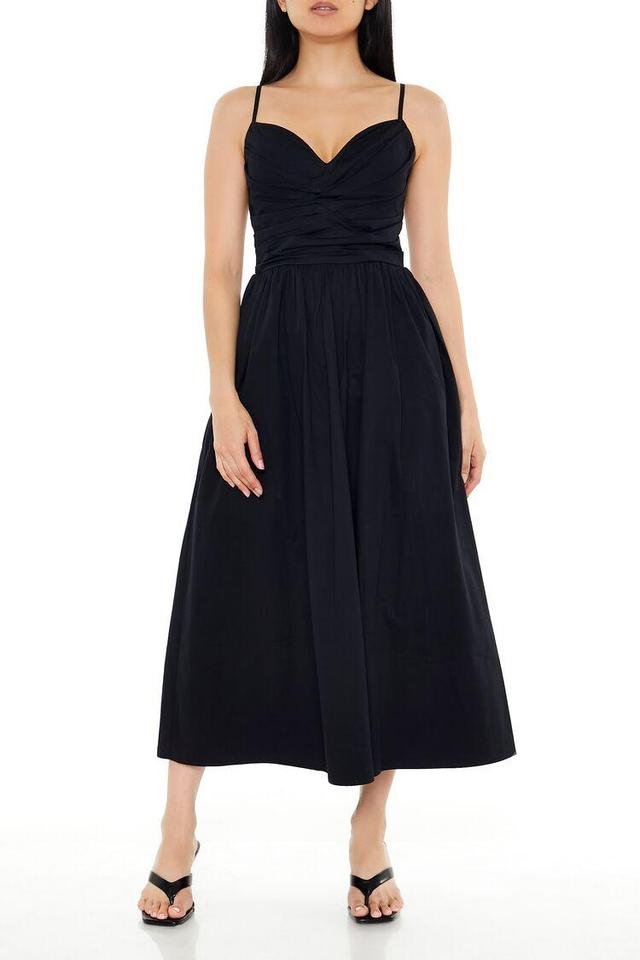 Pleated Sweetheart Midi Dress | Forever 21 Product Image