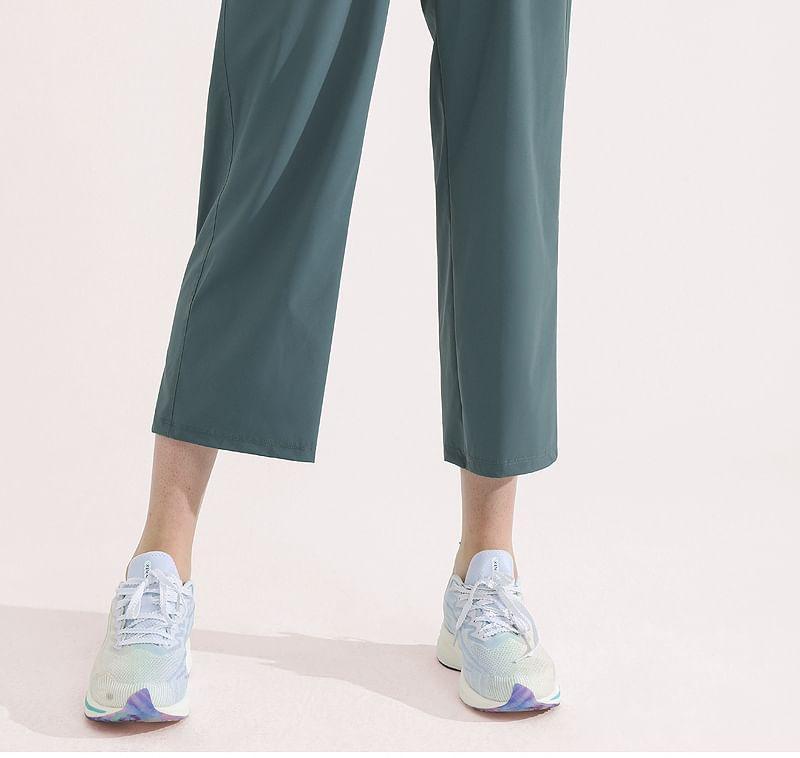 High Waist Plain Crop Sweatpants Product Image